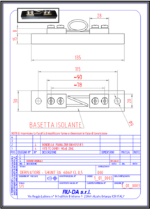 Shunt 3A 60mV Nebenwiderstand 3A 60mV Dérivateur 3A 60mV RU-DA SHUNT/ITALY