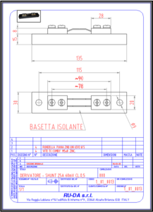 Shunt 25A 60mV Nebenwiderstand 25A 60mV Dérivateur 25A 60mV RU-DA SHUNT/ITALY