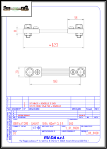 Shunt 100A 100mV Nebenwiderstand 100A 100mV Nebenwiderstande 100A 100mV Dérivateur 100A 100mV Derivatore di corrente 100A 100mV Derivador (shunt) de corriente continua 100 A 100 mV Derivador amperímetro 100A 100mV RU-DA SHUNTITALIA DIN 43703 Shunt100A100mV Current Shunt Resistors 100A 100mV Résistance de shunt 100A 100mV